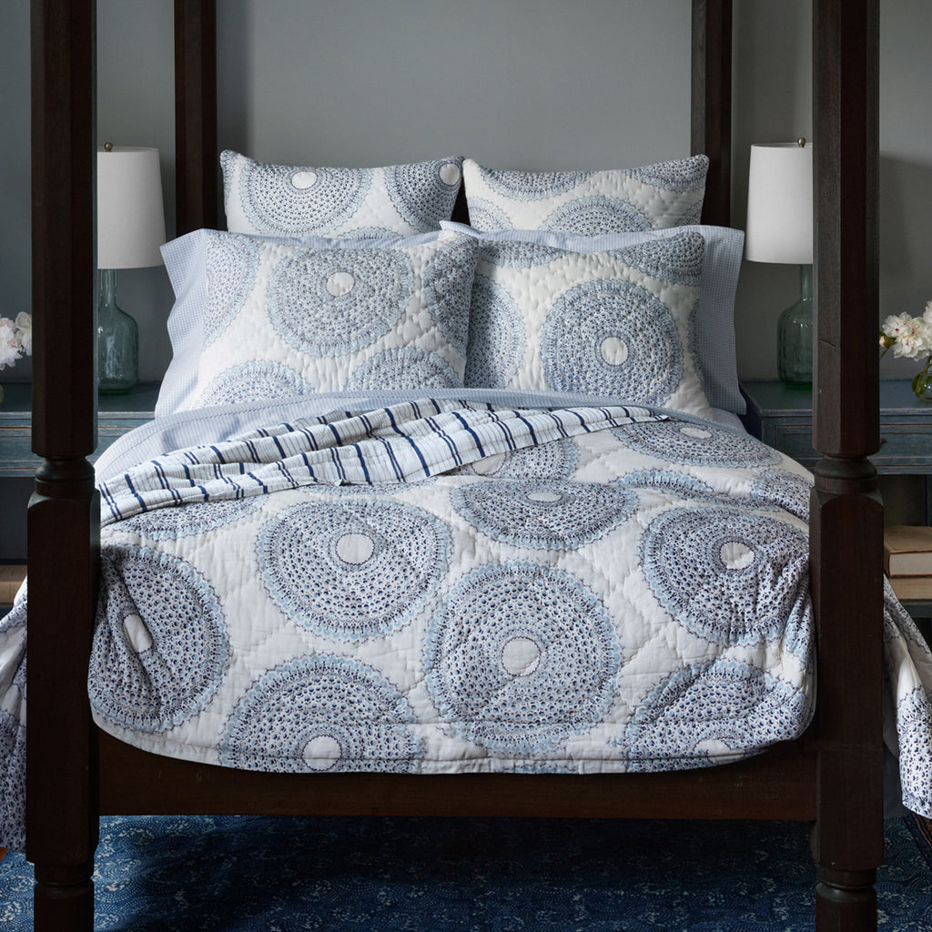 Lapis Cotton Coverlet