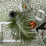 Iconic Leopard Tablecloth Green