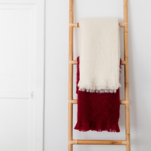 Fine Brushed Mohair Throw