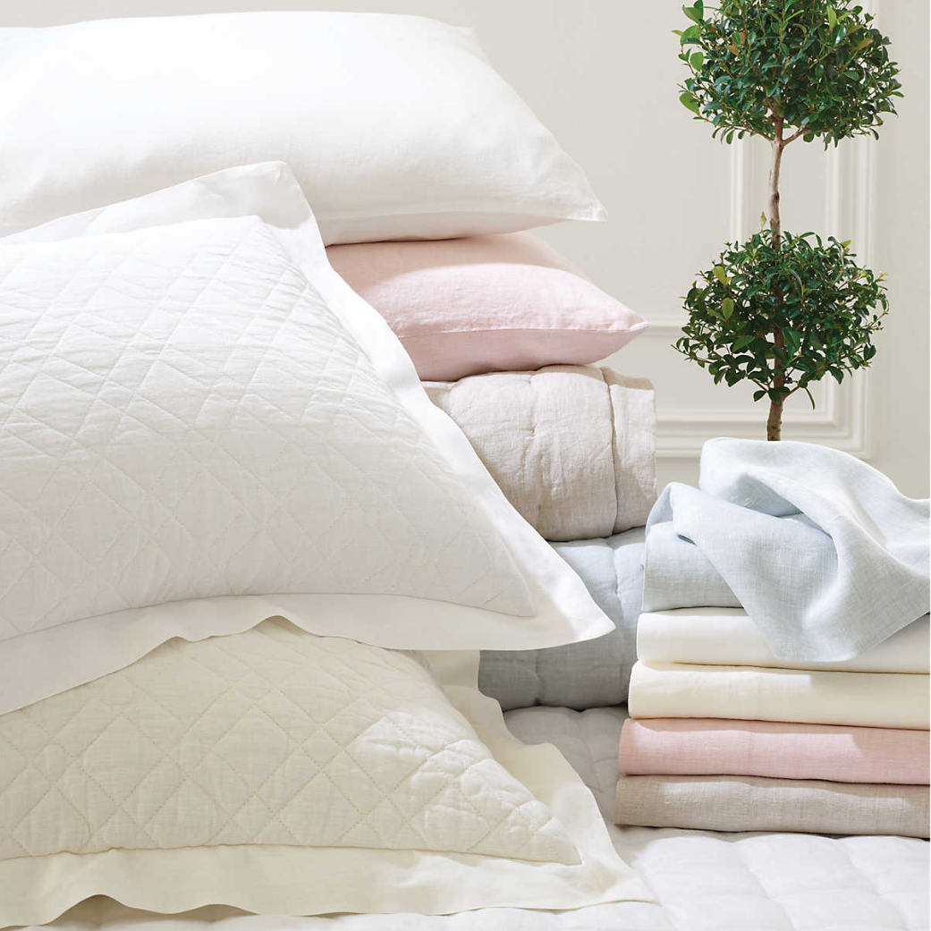 Washed Linen Courtepointe en lin 