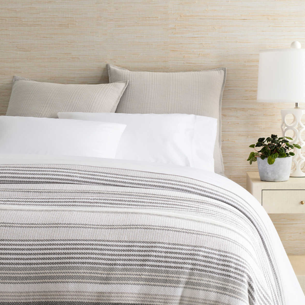 Gradation Ticking Blanket