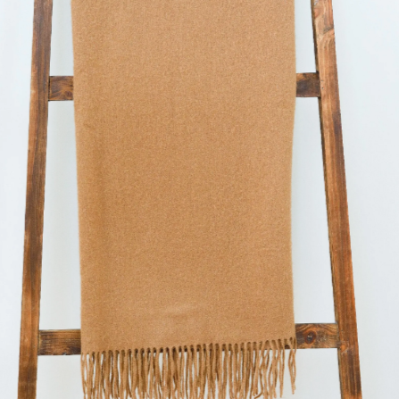Camel cashmere throw hotsell