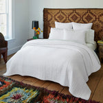 Vivada White Woven Sham King